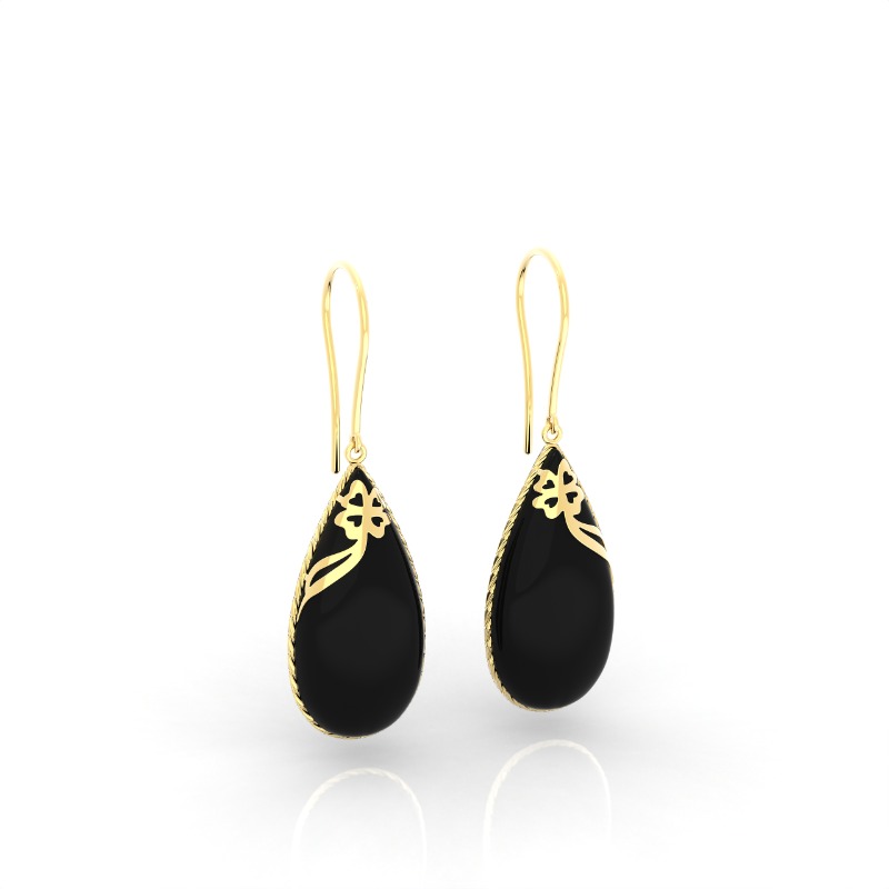 Noir Raindrop Earrings